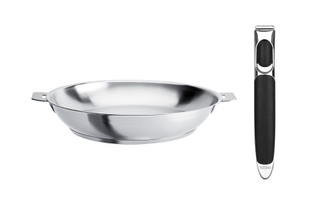 thumbs Cristel stainless steel high frying pan + Handle