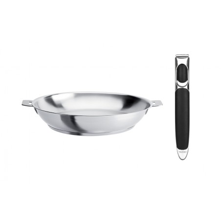 Cristel stainless steel high frying pan + Handle